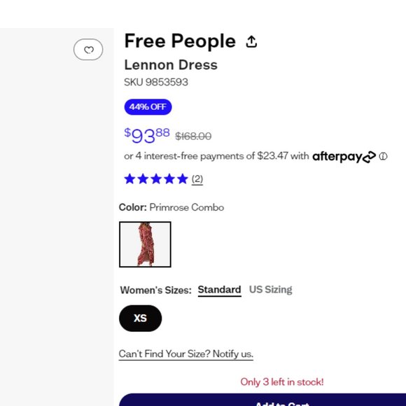 Free People Lennon Dress Boho Style Maxi Floral Print Coral Red NWT NEW Size XS - Picture 8 of 11